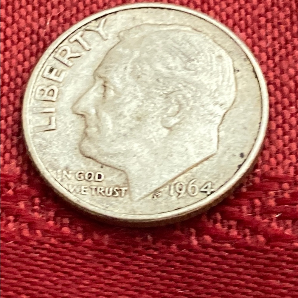 Vintage 1964 D Roosevelt 90% Silver Dime Coin